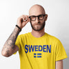 Sweden t-shirt med sverige flagga eget namn nummer tryck personligt Sverige tröja
