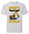 Grävmaskin t-shirt/sweatshirt med eget namn - Underskatta aldrig - personligt tryck