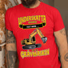 Grävmaskin t-shirt/sweatshirt med eget namn - Underskatta aldrig - personligt tryck