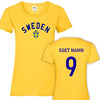 Sverige t-shirt med eget tryck - Personligt tryck på eget Sweden tröja