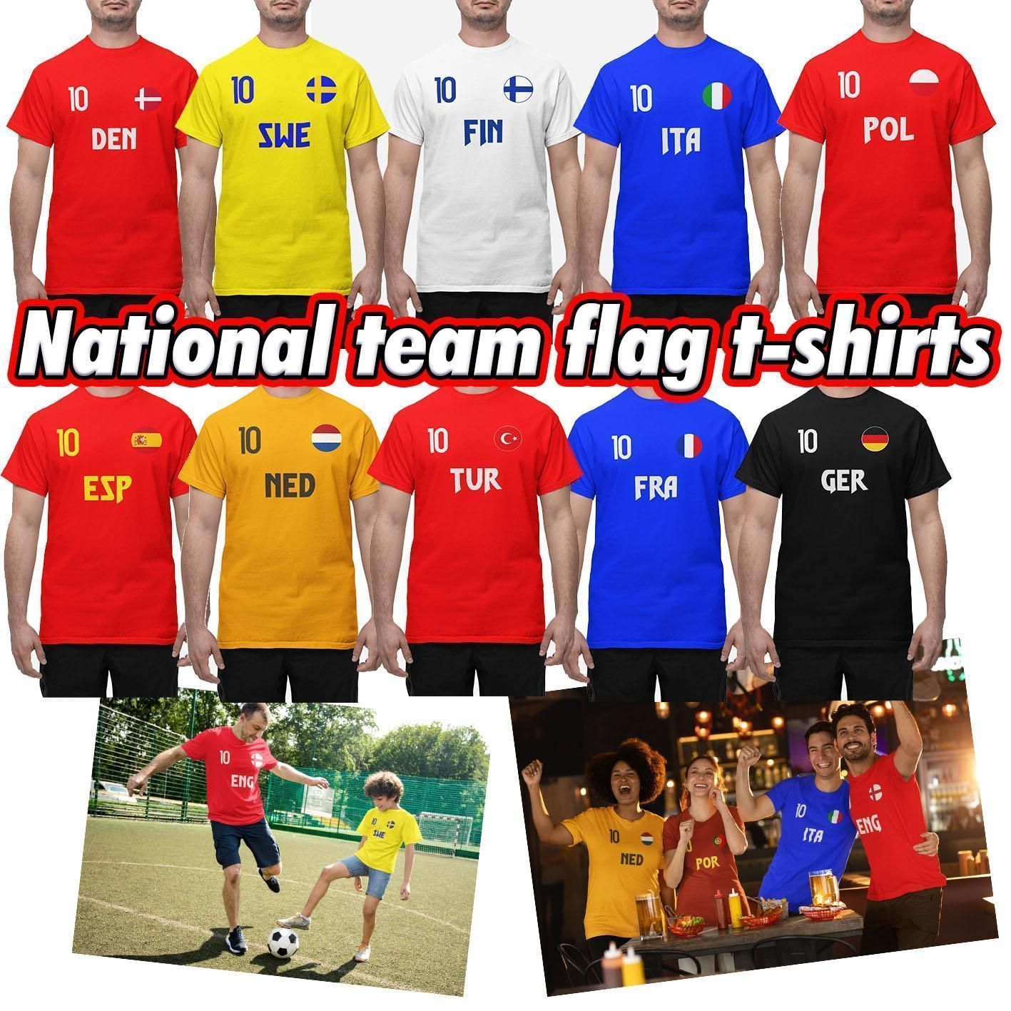 England landslag t-shirt i röd med ENG & 10 fotboll euro24