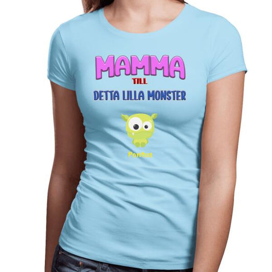 Mamma T-shirt med personligt monster tryck