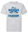 Först mamma nu Farmor t-shirt med personligt år tryck
