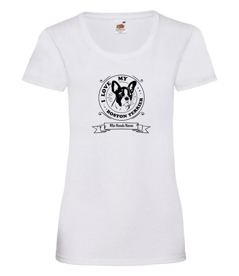 Hund t-shirt med personligt tryck.