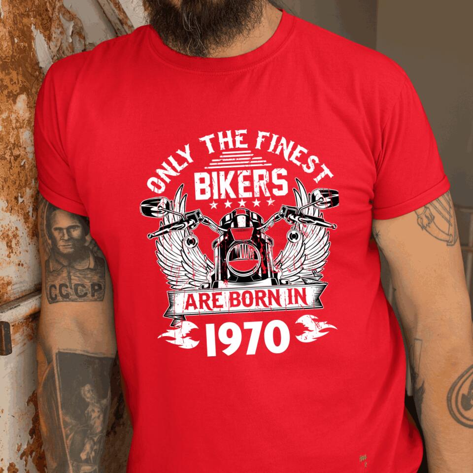 Födelsedag motorcykel T-shirt eller Sweatshirt med eget födelseår tryck