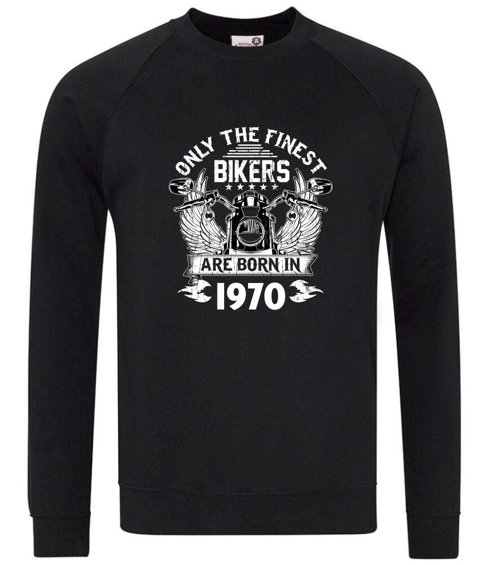 Födelsedag motorcykel T-shirt eller Sweatshirt med eget födelseår tryck
