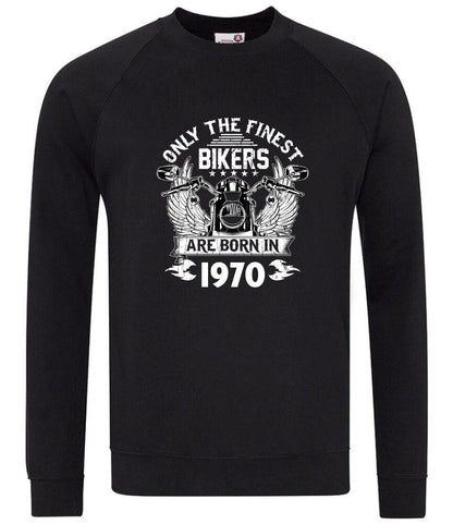 Födelsedag motorcykel T-shirt eller Sweatshirt med eget födelseår tryck