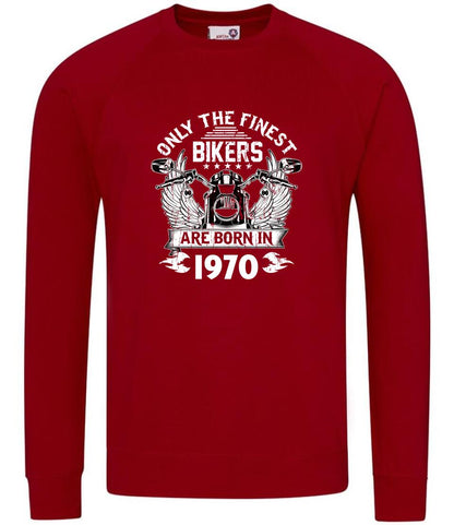 Födelsedag motorcykel T-shirt eller Sweatshirt med eget födelseår tryck