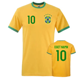 Brasilien t-shirt med eget nman & nummer tryck - personligt Brasil tröja