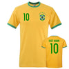 Brasilien t-shirt med eget nman & nummer tryck - personligt Brasil tröja