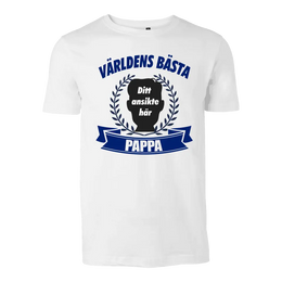 Pappa t-shirt med kustom design. Ladda eget bild för ett personligt design