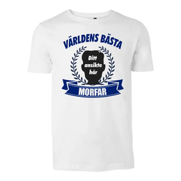 Morfar t-shirt med kustom design. Ladda eget bild för ett personligt design