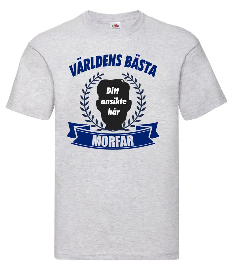 Morfar t-shirt med kustom design. Ladda eget bild för ett personligt design