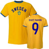 Sverige t-shirt med eget tryck - Personligt tryck på eget Sweden tröja