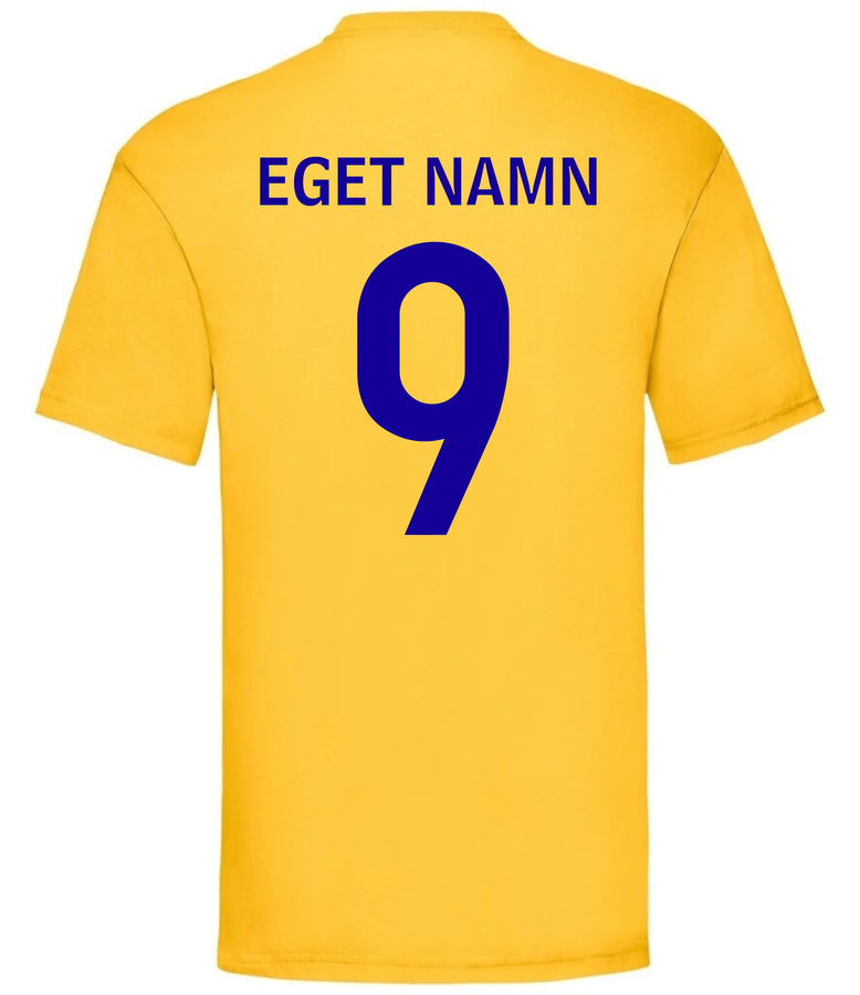 Sweden t-shirt med sverige flagga eget namn nummer tryck personlig Sverige tröja