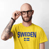 Sweden t-shirt med sverige flagga eget namn nummer tryck personlig Sverige tröja