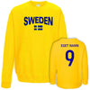 Sweden t-shirt med sverige flagga eget namn nummer tryck personlig Sverige tröja