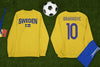 Sweden t-shirt med sverige flagga eget namn nummer tryck personlig Sverige tröja