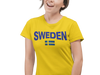Sweden t-shirt med sverige flagga eget namn nummer tryck personlig Sverige tröja