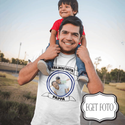 Pappa t-shirt med eget foto tryck Personligt present