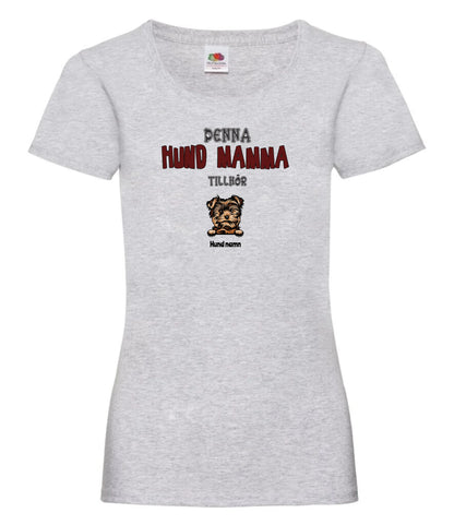 Denna hund mamma tillhör hundras t-shirt med personligt tryck