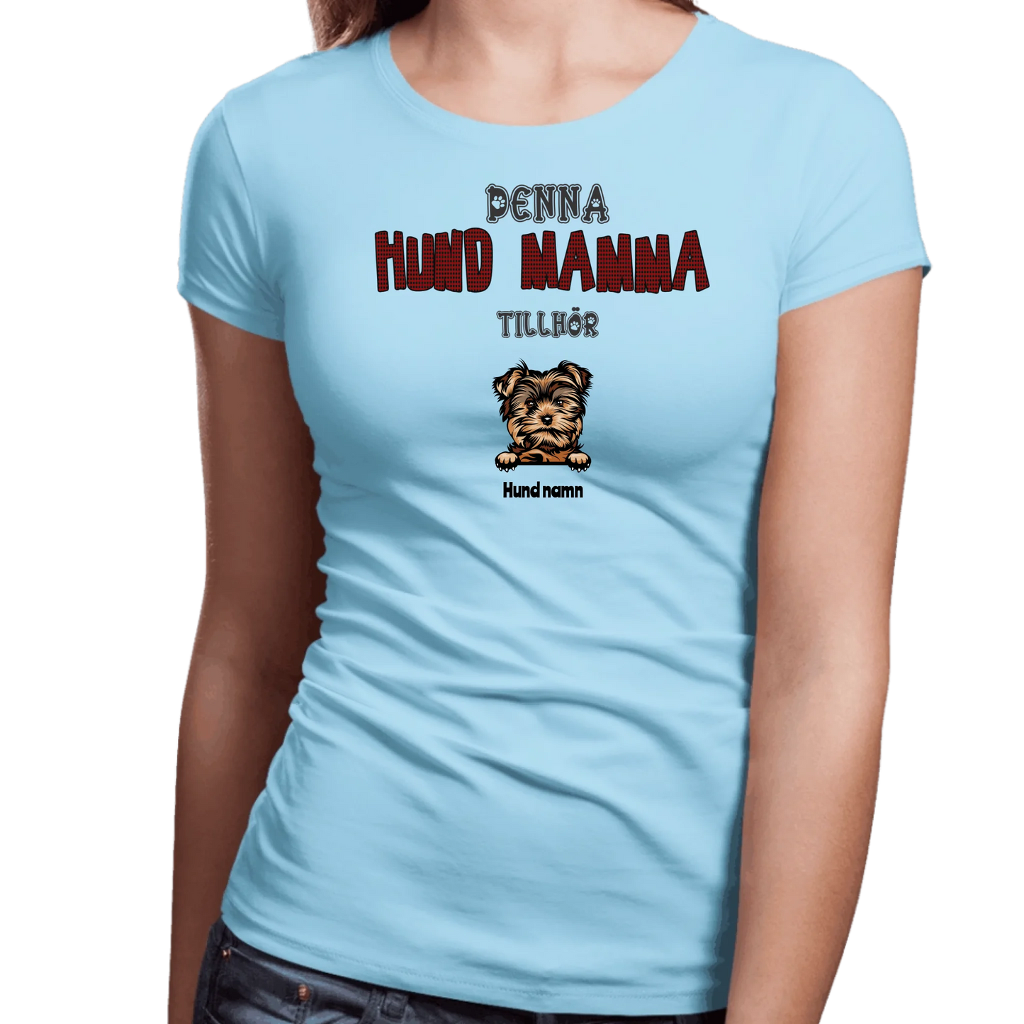 Denna hund mamma tillhör hundras t-shirt med personligt tryck