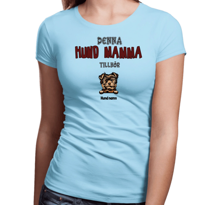 Denna hund mamma tillhör hundras t-shirt med personligt tryck