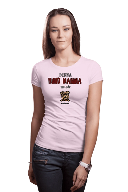 Denna hund mamma tillhör hundras t-shirt med personligt tryck