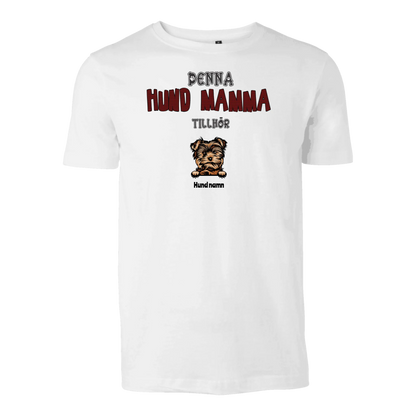 Denna hund mamma tillhör hundras t-shirt med personligt tryck