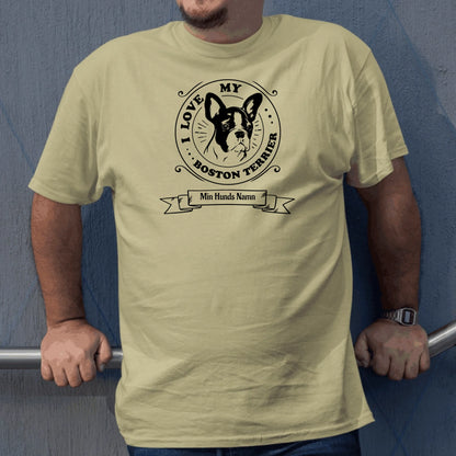Hund t-shirt med personligt tryck.