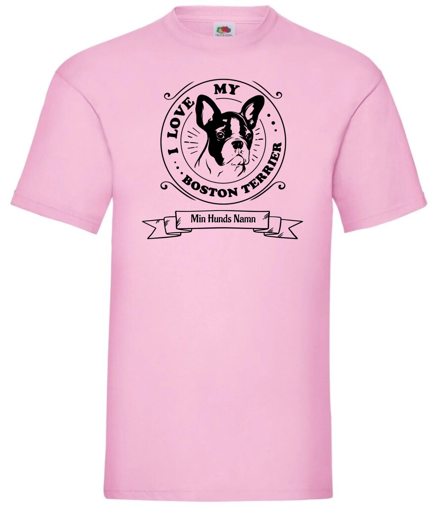 Hund t-shirt med personligt tryck.