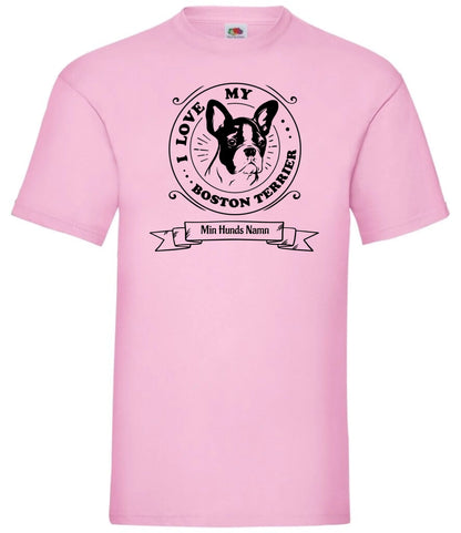 Hund t-shirt med personligt tryck.
