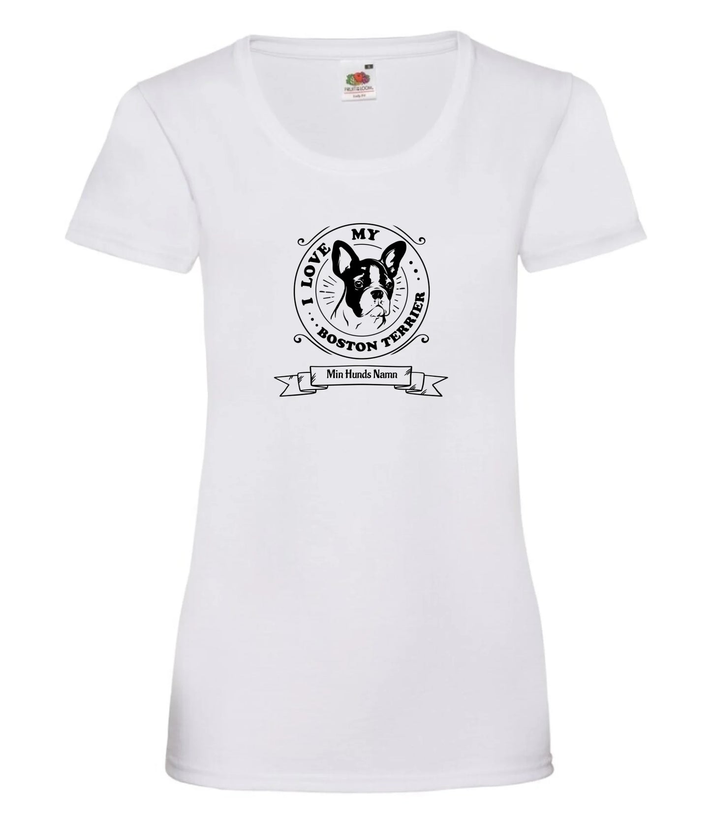 Hund t-shirt med personligt tryck.