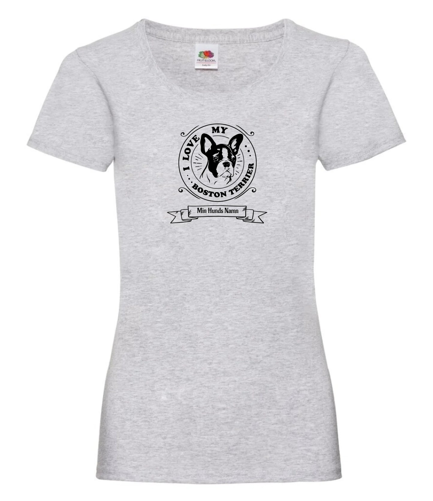 Hund t-shirt med personligt tryck.
