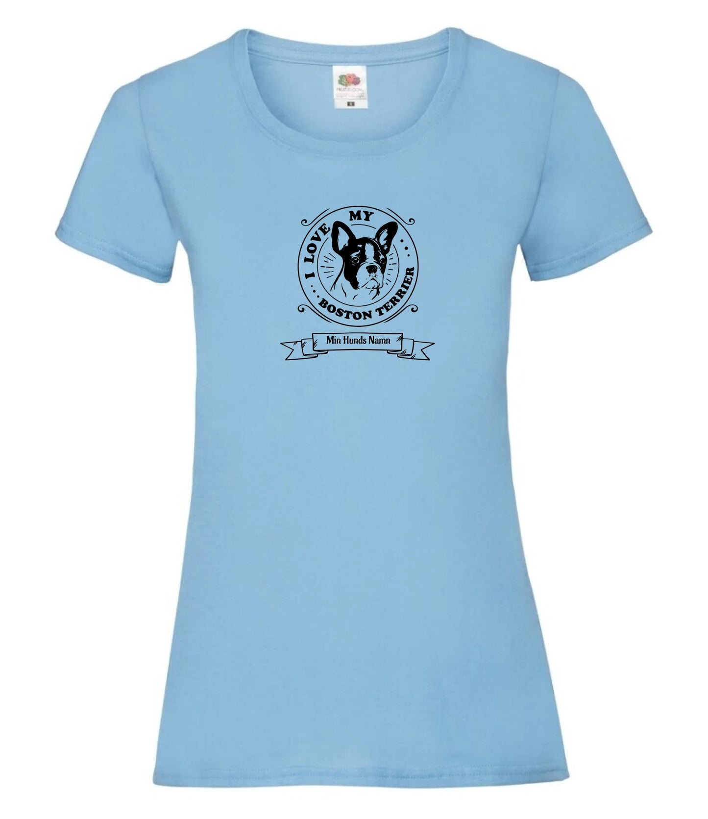 Hund t-shirt med personligt tryck.