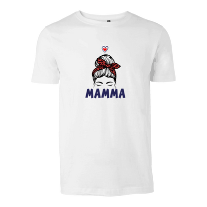 Mamma t-shirt med personlig design, namn på barn & olika mammamotiv