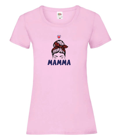 Mamma t-shirt med personlig design, namn på barn & olika mammamotiv