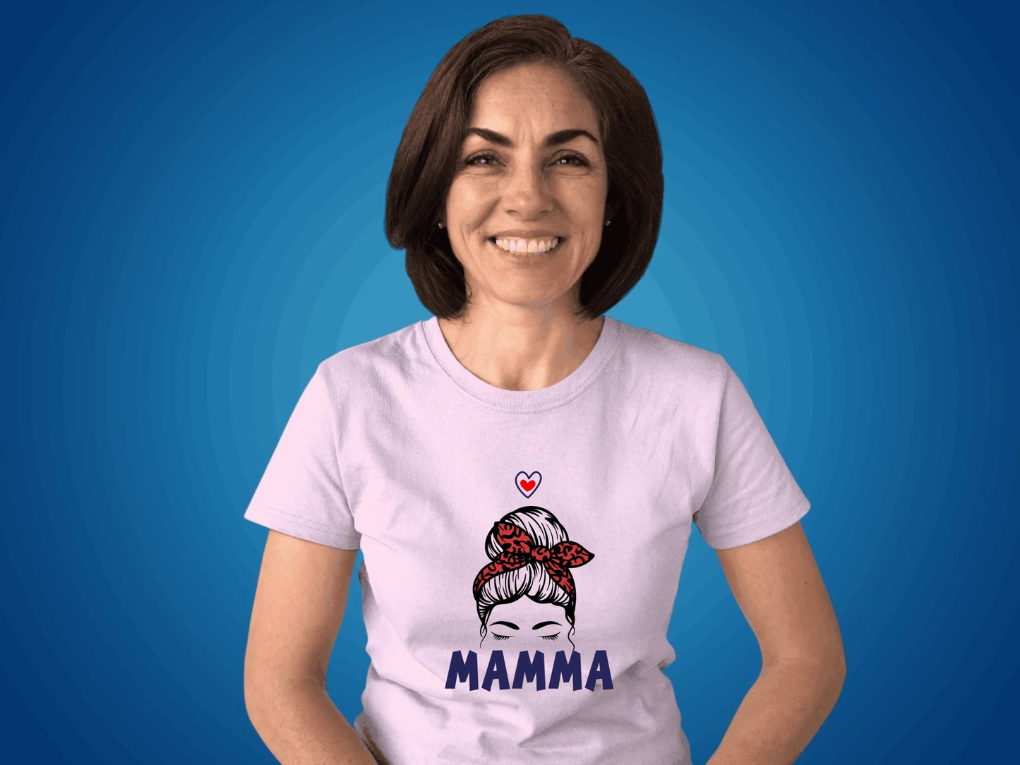 Mamma t-shirt med personlig design, namn på barn & olika mammamotiv