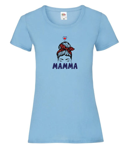 Mamma t-shirt med personlig design, namn på barn & olika mammamotiv