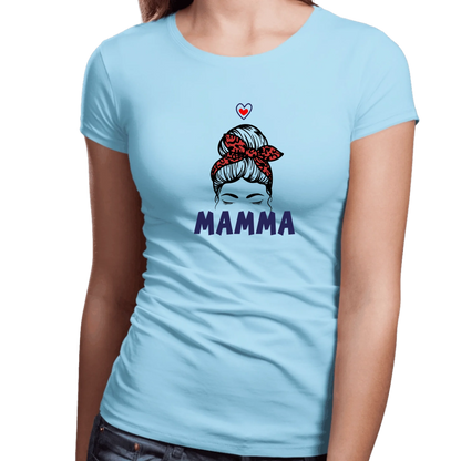 Mamma t-shirt med personlig design, namn på barn & olika mammamotiv