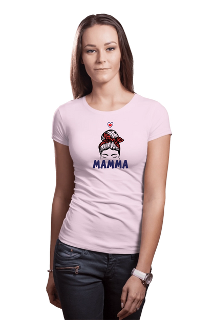 Mamma t-shirt med personlig design, namn på barn & olika mammamotiv