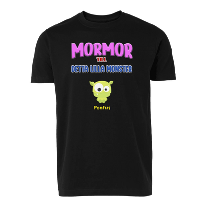 Momor lilla monster t-shirt med eget barnbarn namn Personligt tryck