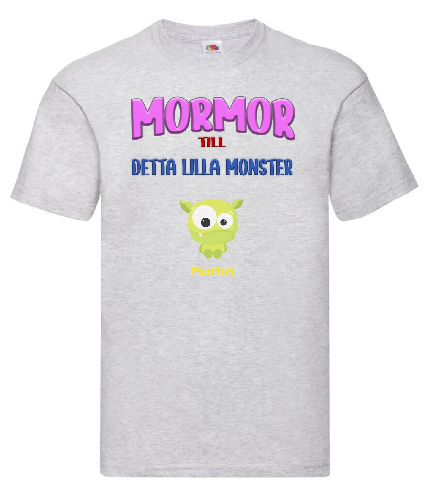 Momor lilla monster t-shirt med eget barnbarn namn Personligt tryck