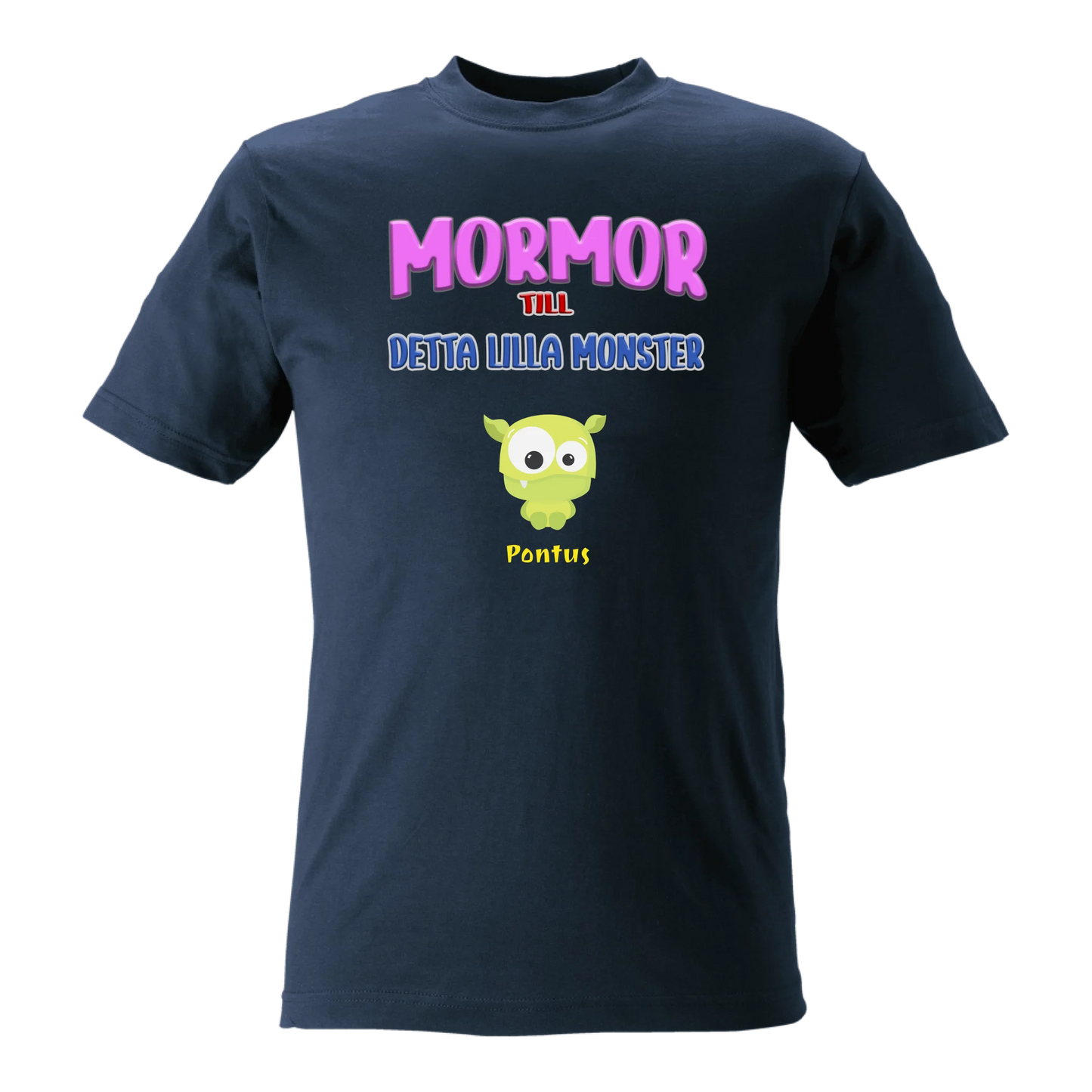 Momor lilla monster t-shirt med eget barnbarn namn Personligt tryck