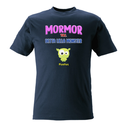 Momor lilla monster t-shirt med eget barnbarn namn Personligt tryck