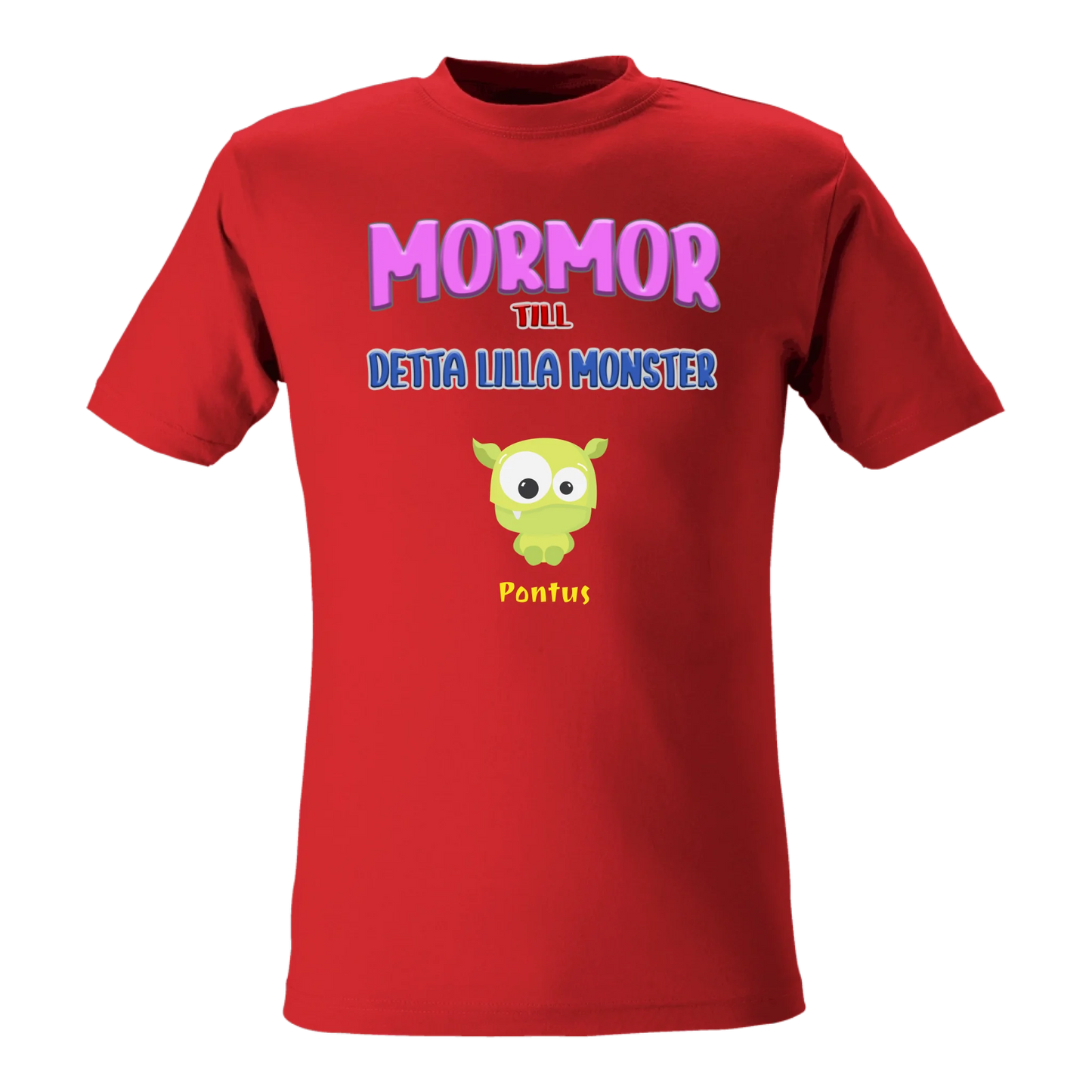 Momor lilla monster t-shirt med eget barnbarn namn Personligt tryck