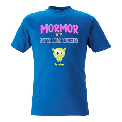 Momor lilla monster t-shirt med eget barnbarn namn Personligt tryck