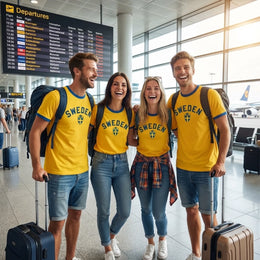 Sverige t-shirt med eget tryck - Personligt tryck på eget Sweden tröja
