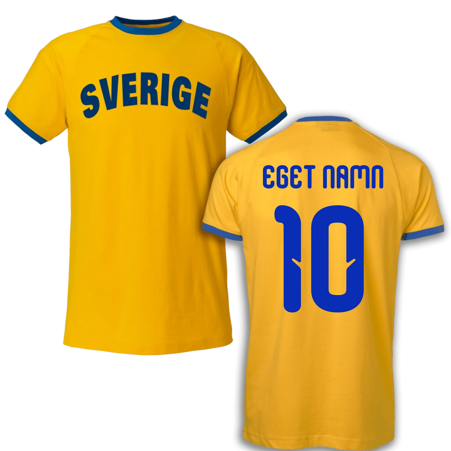 Sverige ringer t-shirt med eget namn & nummer