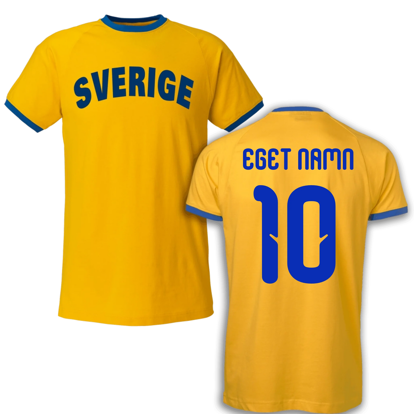 Sverige ringer t-shirt med eget namn & nummer